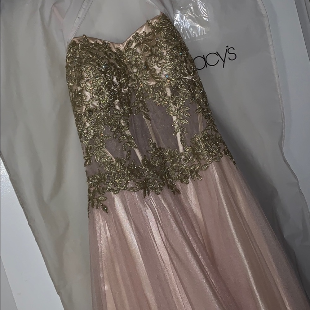 Beautiful peachy blush ball gown